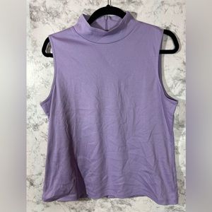 Talbots Women’s Sleeveless Mock Turtleneck Shirt Size L Petite Used.  40